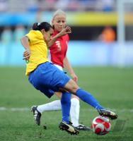 FUSSBALL  Olympia 2008   Viertelfinale Frauen Brasilien - Norwegen