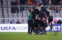 FUSSBALL  International CHL 09/10  Jubel , Jubeltraube Girondins Bordeaux