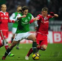 FUSSBALL, 1. BUNDESLIGA, 19. Spieltag: Bremen - Bayern
