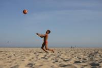  Children playing Beachsoccer on the Copa Cabana Beach/ Brazil bits for World Cup 2014