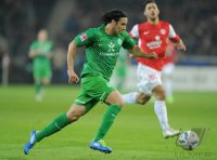 Fussball 1. Bundesliga  Saison 2011/2012:  Claudio Pizarro (SV Werder Bremen)