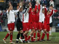 Fussball 1. Bundesliga: Bayern Muenchen - Eintracht Frankfurt, Jubel.