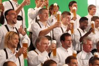 1. Fussball Bundesliga :  (v. li.) Franck Ribery , Bastian Schweinsteiger , Toni Kroos (FC Bayern Muenchen)