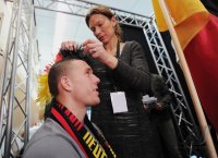 Fussball: Deutsche Nationalmannschaft Werbedreh Mercedes Benz