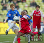Fussball 1. Bundesliga Bayern-Rostock; Spielszene