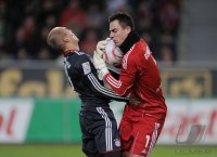 Fussball 1. Bundesliga  Saison 2010/2011: VfL Wolfsburg - FC Bayern Muenchen