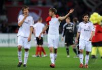 Fussball 1. Bundesliga : Holger Badstuber, Thomas Mueller, Danijel Pranjic (v. li., FCB)