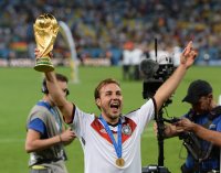 FUSSBALL WM 2014, FINALE: JUBEL Mario Goetze (Deutschland)