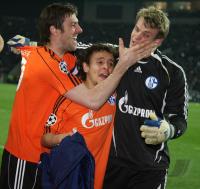 Fussball CHL  Achtelfinale:  JUBEL NEUER (Schalke)