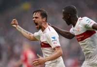 Fussball  1. Bundesliga  13/14: JUBEL Martin Harnik (VfB Stuttgart)