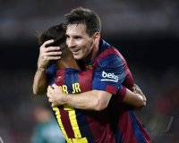 FUSSBALL International 2014/2015: JUBEL Lionel Messi (Barca)