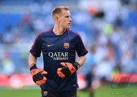 Fussball Primera Division El Clasico 14/15: Torwart Marc Andre ter Stegen (Barca)