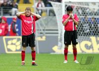 Fussball 1. Bundesliga: Frankfurt - Schalke, Schalker Schlussjubel