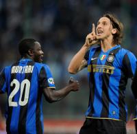 FUSSBALL SERIE A:  JUBEL  Ibrahimovic (Inter Mailand)