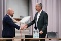 Streitgespraech OB Boris Palmer und AfD Landesvorsitzender Markus Frohnmaier in Tuebingen