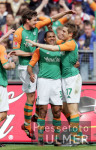 Fussball 1. Bundesliga: Bayern - Bremen, Jubel Bremen n. 1:0