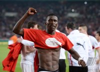 FUSSBALL DFB POKAL  Saison 2012/2013:  JUBEL Antonio Ruediger (VfB Stuttgart)