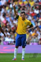 FUSSBALL Olympia 2012 FINALE: Brasilien - Mexiko