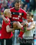Fussball 1. Bundesliga: Leverkusen - 60 Muenchen, Jubel Leverkusen