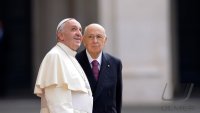 Rom, Staatschef Napolitano (Italien) empfaengt Papst Franziskus