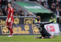 Fussball 1. Bundesliga  Saison 2010/2011: VfL Wolfsburg - FC Bayern Muenchen