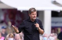 Politik, Wahlkampf Buendnis 90/Die Gruenen: Gruenen Bundesvorsitzender Robert Habeck