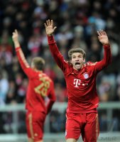 Fussball 1. Bundesliga, Saison 2011/2012:  JUBEL Thomas Mueller (FC Bayern Muenchen)