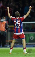 Fussball Pokalfinale 13/14: JUBEL Thomas Mueller (FC Bayern Muenchen)