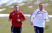 Fussball 1. Bundesliga : Franck Ribery mit Fitnesstrainer  Thomas Wilhelmi (FCB)
