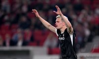 Fussball DFB Pokal  Halbfinale  2025/2026  23.04.2026VfB Stuttgart - SC Freiburg , EINZELBILD, EINZELN, AKTION, EINZELSPIELER, FREISTELLER, GESTIK, GESTIKULIEREND, JUBEL, JUBELT, JUBELN, OPTIMISTISCH, FREUDE, FREUEN, POSITIV, POSITIVE EMOTION, POSITIVE E