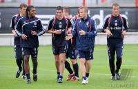 Training beim FC Bayern Muenchen mit reduziertem Team