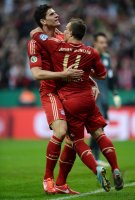 FUSSBALL DFB POKAL  Saison 2012/2013:  FC Bayern Muenchen - VfL Wolfsburg