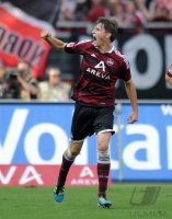Fussball 1. Bundesliga, Saison 2011/2012:  JUBEL nach dem Tor zum 1:1 Philipp Wollscheid (1 FC Nuernberg)