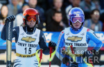 SKI   Weltcup  Slalom Aspen Damen Ertl (GER) und Nef (SUI)