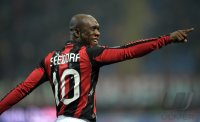 FUSSBALL SERIE A:  JUBEL mit Clarence Seedorf (AC Mailand)