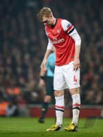 FUSSBALL INTERNATIONAL CHL ACHTELFINALE 12/13:  FC Arsenal London - FC Bayern Muenchen