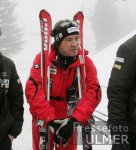 Ski Alpin;  Abfahrt Herren  Wengen Start Max Rauffer (GER) im Hintergrund Eiger, Moench, Jungfrau
