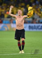 FUSSBALL WM 2014, HALBFINALE: JUBEL; Bastian Schweinsteiger (Deutschland)