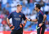 Fussball Primera Division El Clasico 14/15: Torwart Marc Andre ter Stegen (Barca)