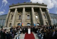 Fussball WM 2006: Empfang des Bayerischen Ministerpraesidenten