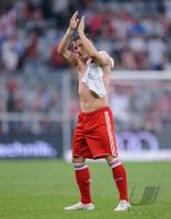 Fussball International: Audi Cup 2009   JUBEL Schweinsteiner (FC BAYERN MUENCHEN)