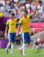 FUSSBALL Olympia 2012 FINALE: Brasilien - Mexiko