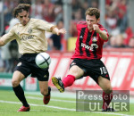 Fussball 1. Bundesliga: Leverkusen - Bayern, Zweikampf