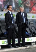 FUSSBALL INTERNATIONAL: Trainer Fabio CAPELLO mit Co Trainer Franco Baldini (v. li., England)