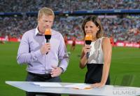 Fussball International: Audi Cup 2009  KAHN und ZDF Moderatorin Mueller Hohenstein