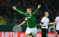 Fussball 1. Bundesliga Saison 12/13: JUBEL Aaron Hunt (SV Werder Bremen)