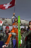 Olympische Winterspiele 2002 Skispringen: JUBEL: Simon Ammann (Schweiz)