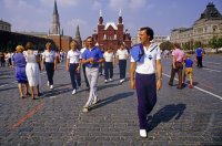 Fussball UdSSR - Deutschland: Beckenbauer auf dem Roten Platz