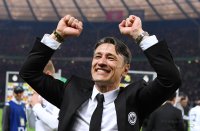 Fussball DFB Pokalendspiel 17/18: JUBEL Trainer Niko Kovac (Eintracht Frankfurt)