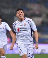 FUSSBALL Coppa Italia Viertelfinale 14/15: JUBEL Mario Gomez (AC Florenz)